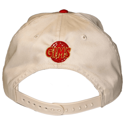 GIMS - Line Logo - Hat Khaki/Red (Copy) - God Is My Source